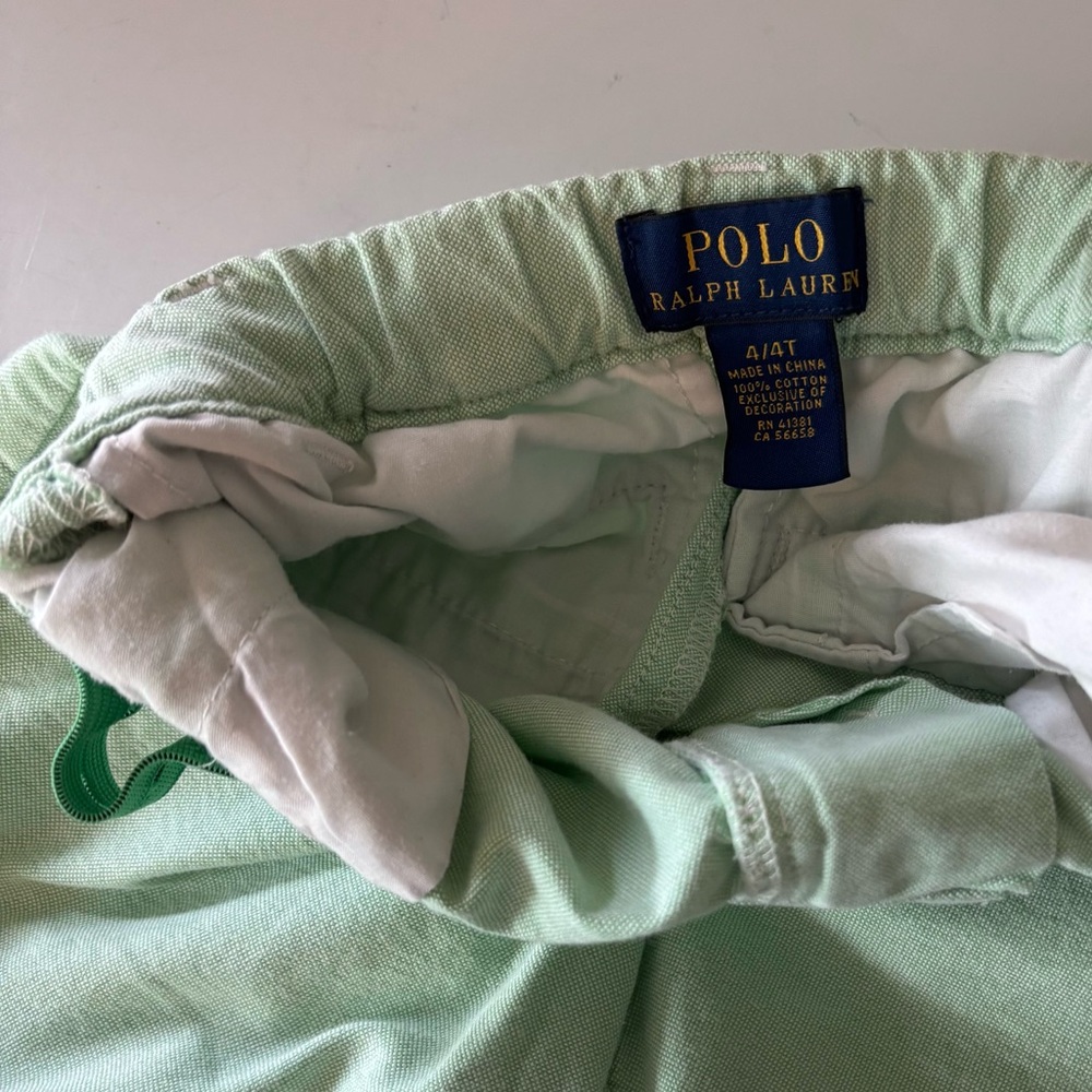 Polo Ralph Lauren green shorts size 4/4T - Picture 3 of 3